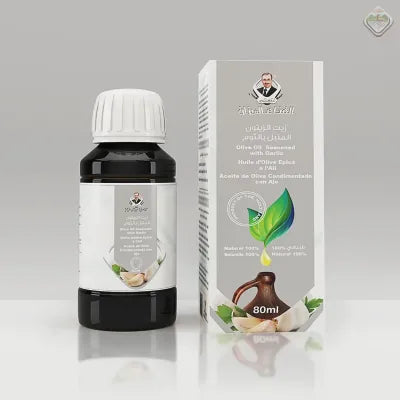 خلاصة الثوم الزيتية في زيت الزيتون البكر الطبيعي