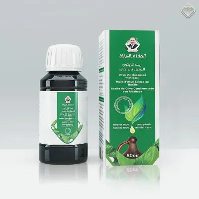 خلاصة الريحان الزيتية في زيت الزيتون البكر الطبيعي