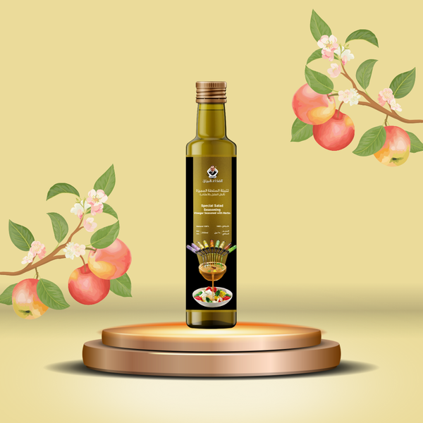 Natural apple cider vinegar infused with herbs (premium salad seasoning marinade)
