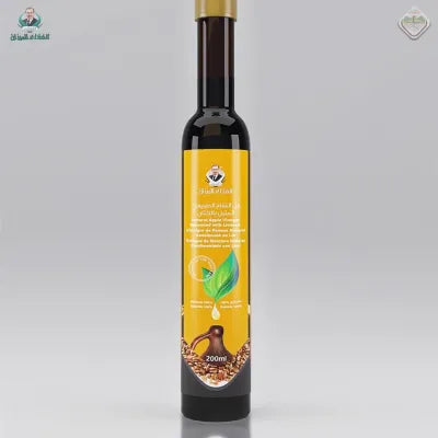 خلاصة بذور الكتان المائية في خل التفاح الطبيعي