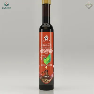 خلاصة بذور العنب المائية في خل التفاح الطبيعي